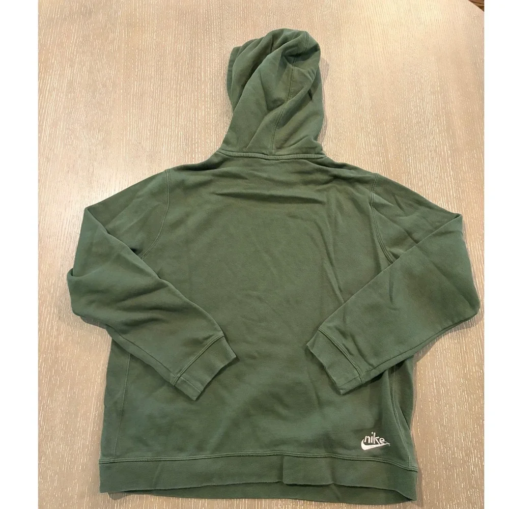 Nike‎ Hoodie Mens Medium Green Multicolor Spellout Pullover Sweatshirt